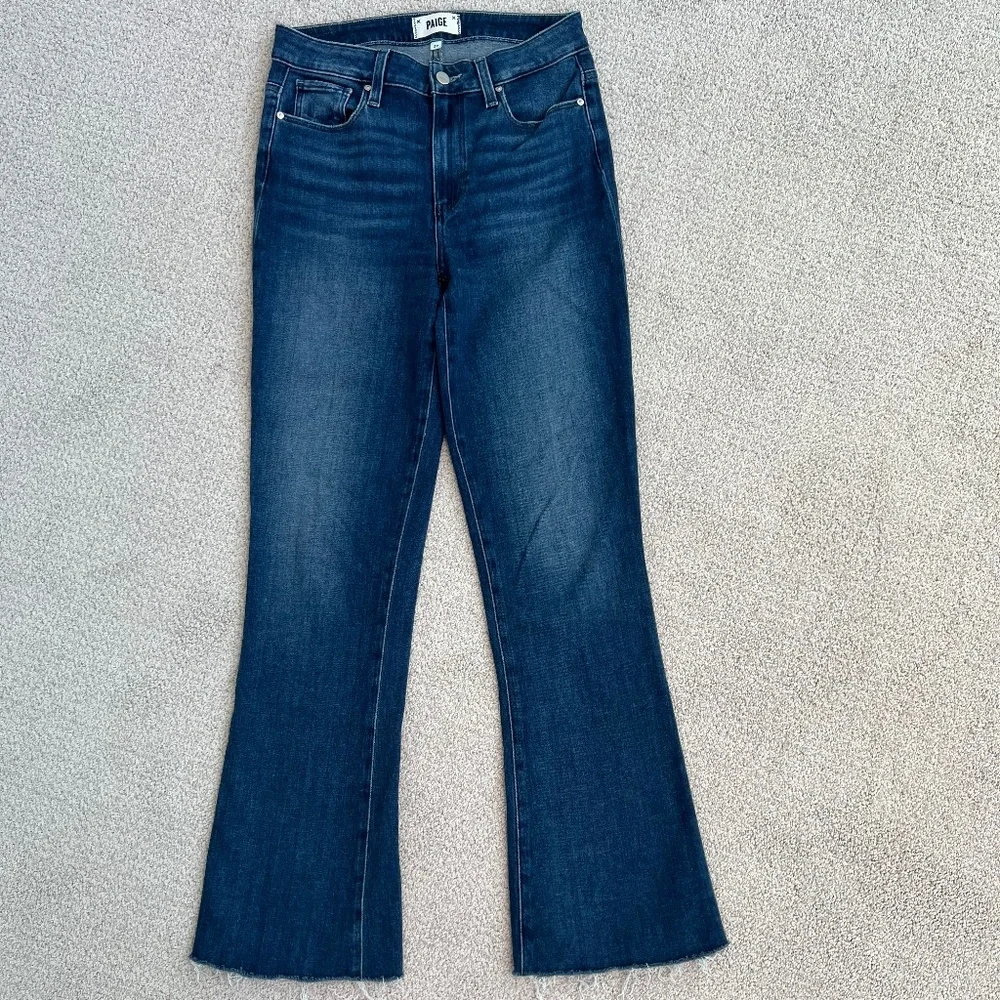 PAIGE Laurel Canyon high rise jeans. Dark wash. Size 27. - Picture 2 of 9